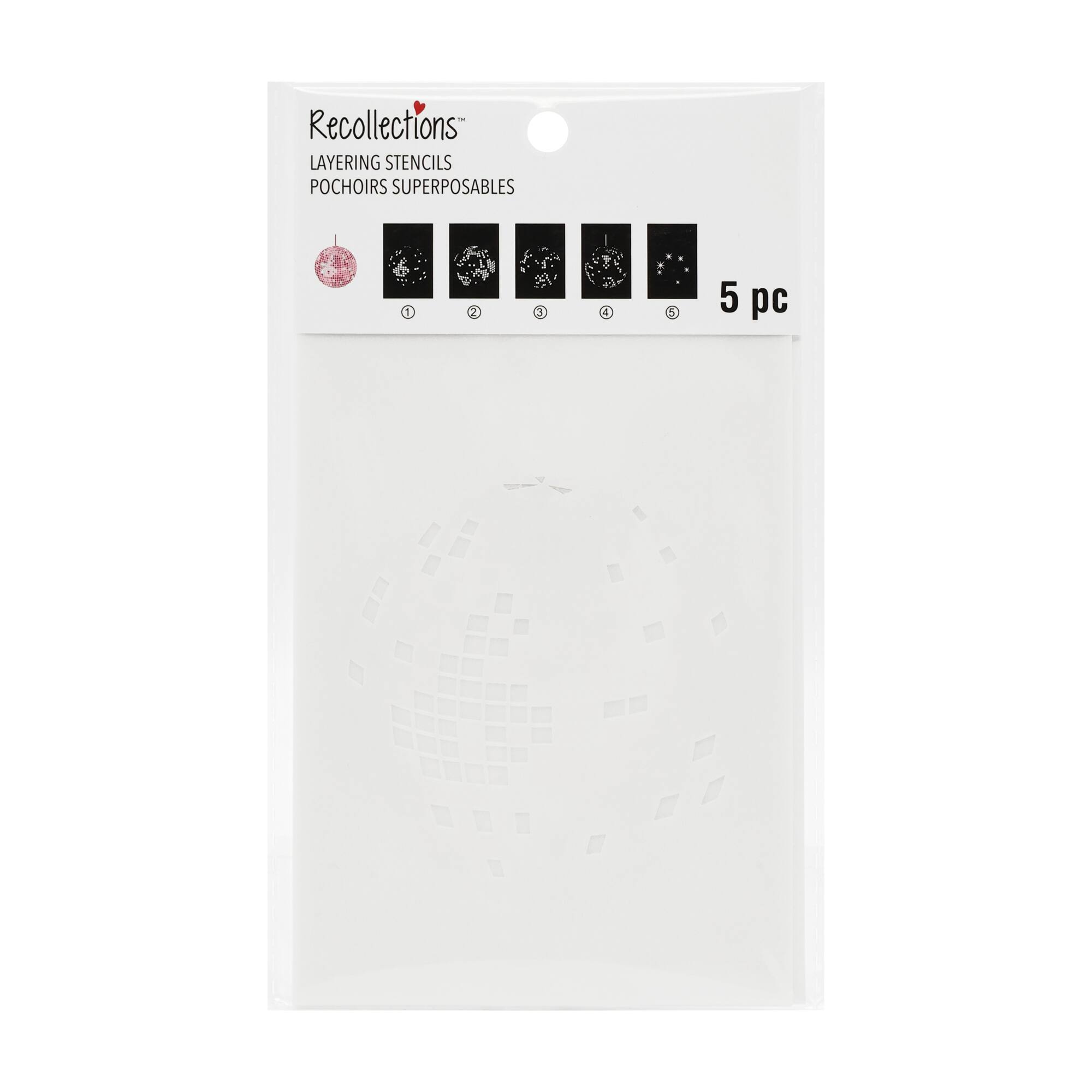 4" x 6" Disco Ball Print Layering Stencil Set by Recollections™